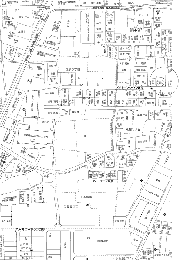 芝原5丁目駐車場 3 / 周辺地図